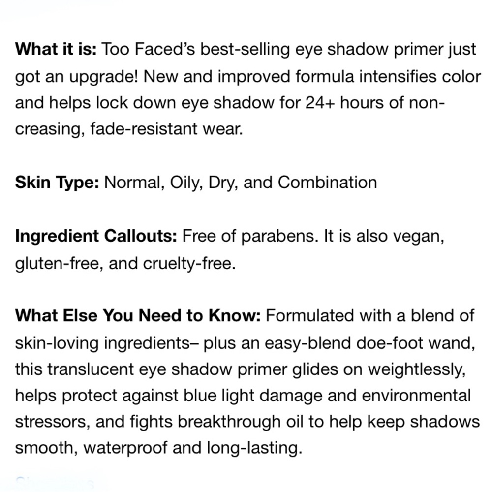 Too Faced Shadow Insurance Eye Shadow Primer - Picture 15 of 15